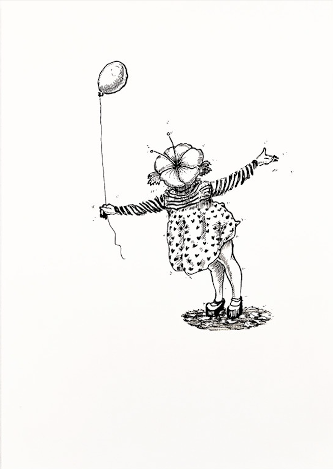 Flowergirl with a Shovel | Flowergirl with a Balloon | Flowergirl in Rollers | Flowerboy on the Grass 3